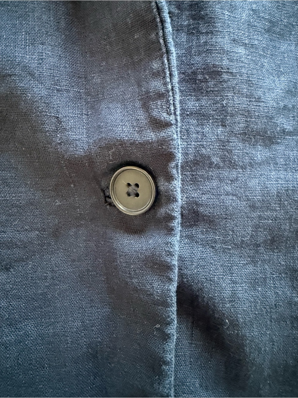 Abercrombie & Fitch navy blue linen blazer size S - Picture 4 of 8